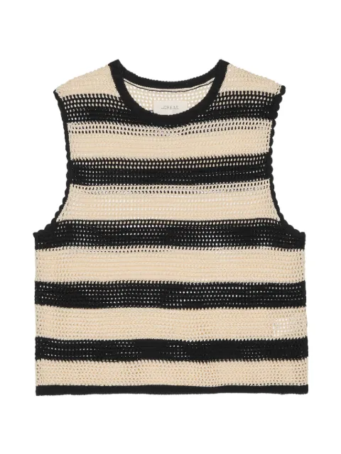 The Great. striped crochet sweater