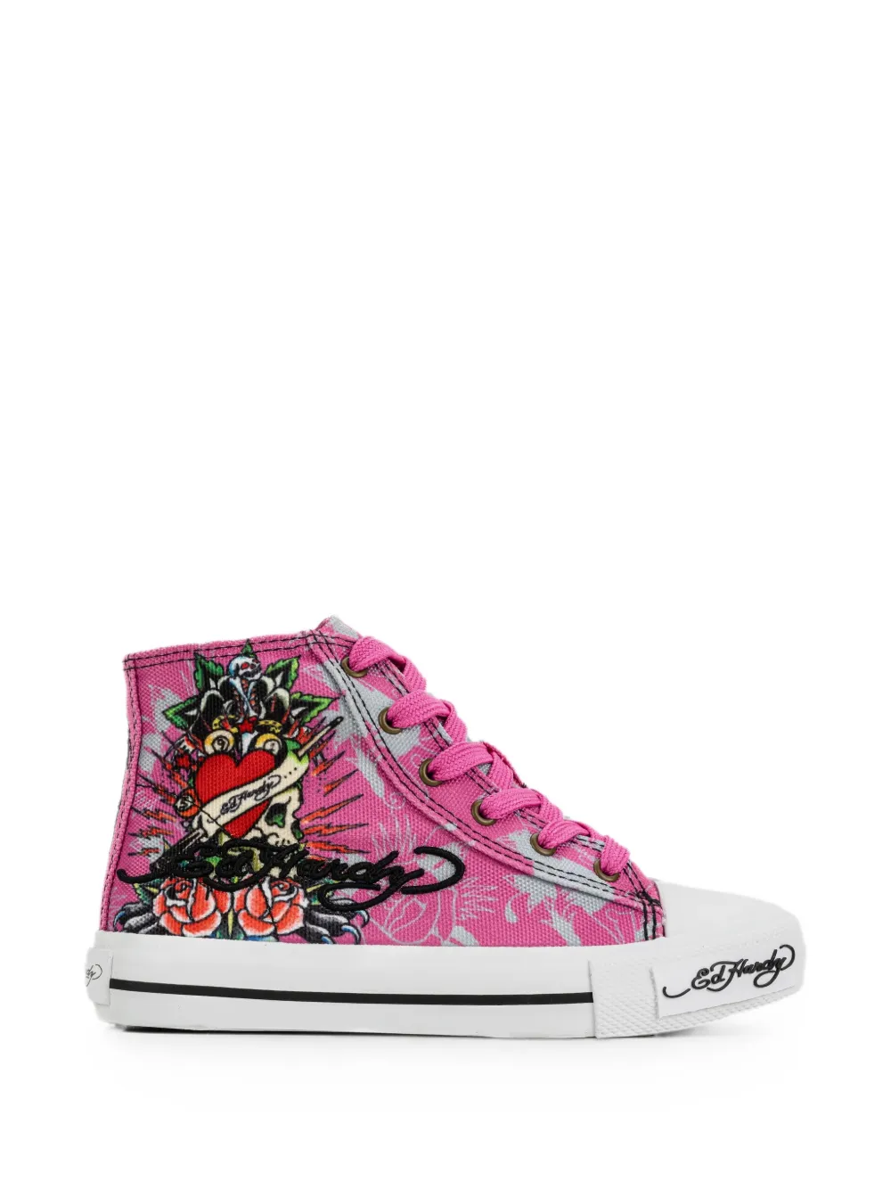 ED HARDY KIDS High-top sneakers Roze