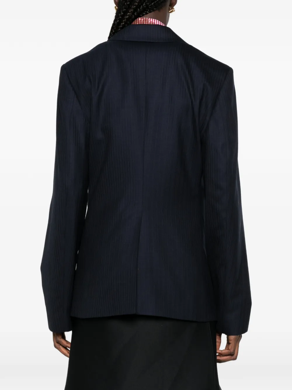 Kiko Kostadinov Blazer met enkele rij knopen met krijtstreep Blauw