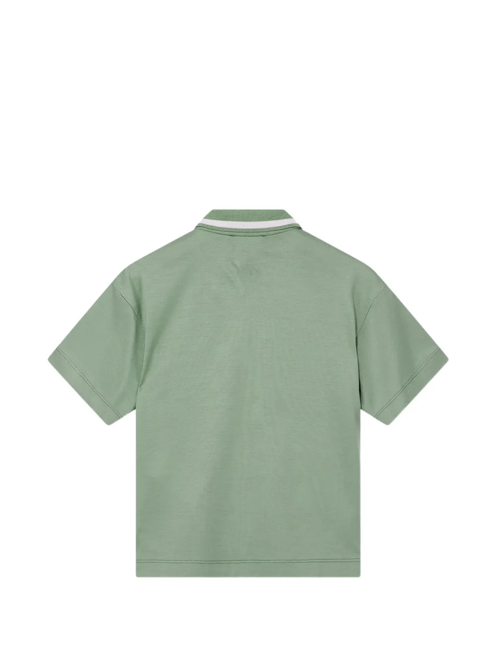 Emporio Armani Kids Poloshirt met halve rits en geborduurd logo Groen