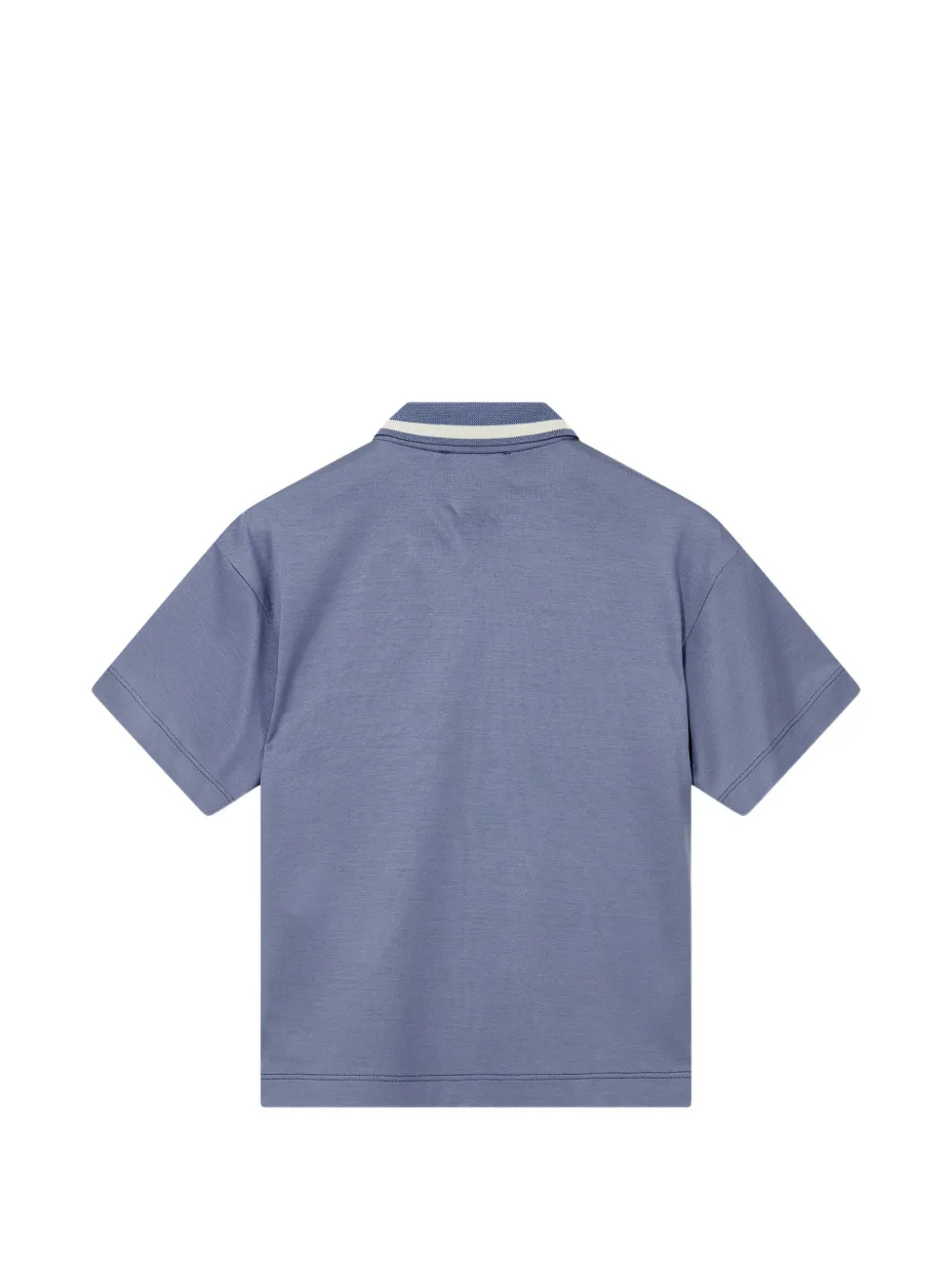 Emporio Armani Kids Poloshirt met geborduurd logo en ritssluiting Blauw