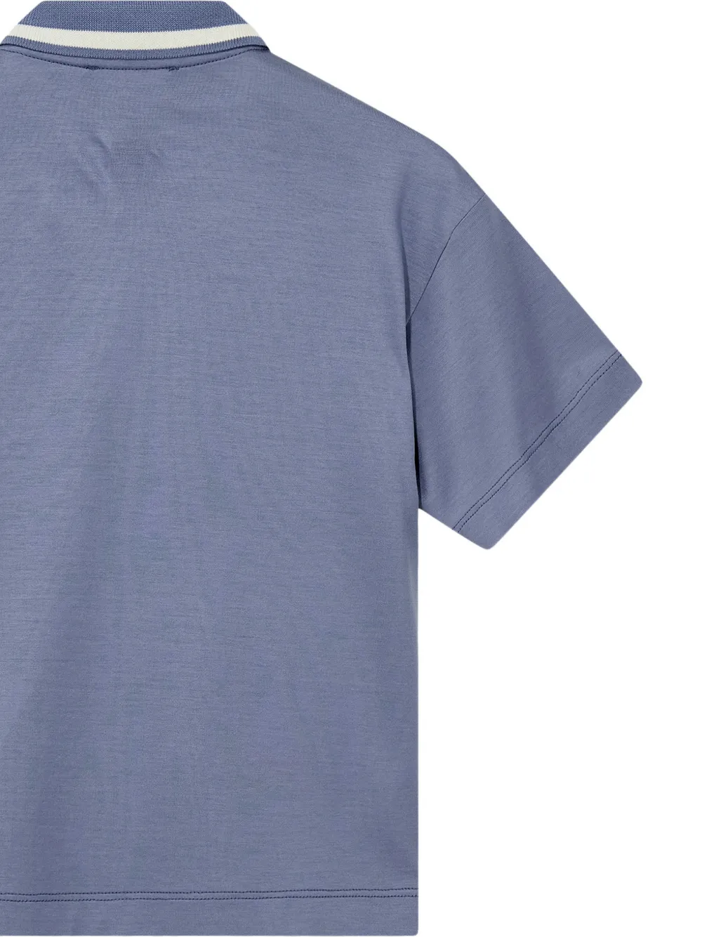 Emporio Armani Kids Poloshirt met geborduurd logo en ritssluiting Blauw