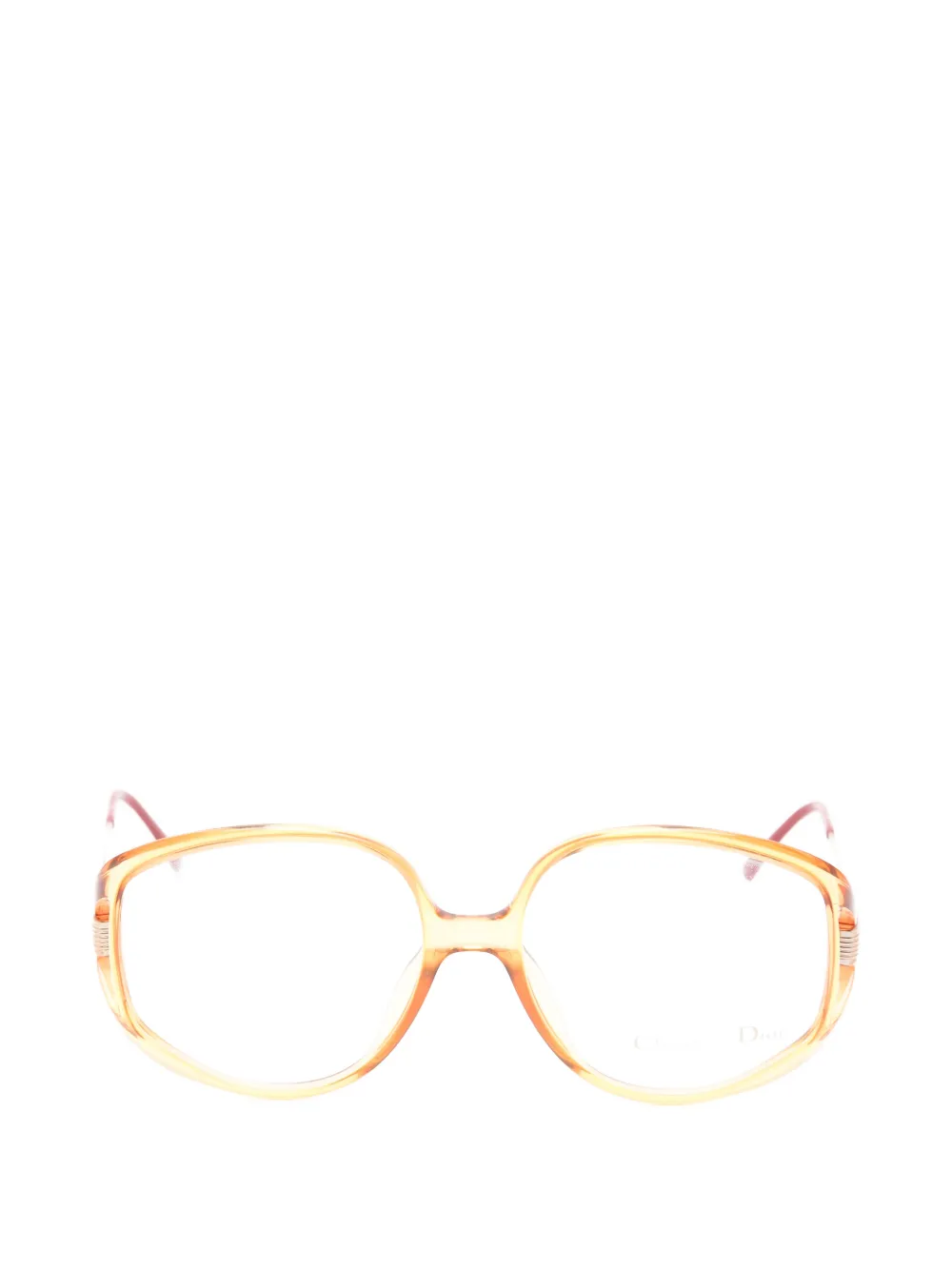 Christian Dior Pre-Owned 1970s CD-logo glasses - Nude