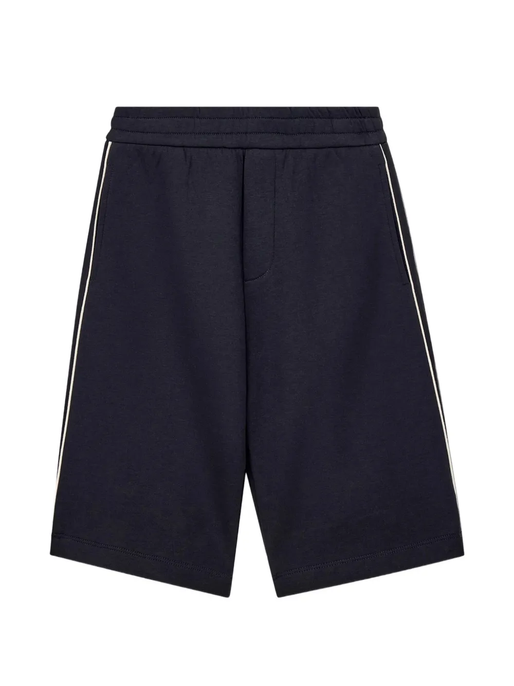 Emporio Armani Kids Shortsset met logo-patch en gestreepte afwerking Beige