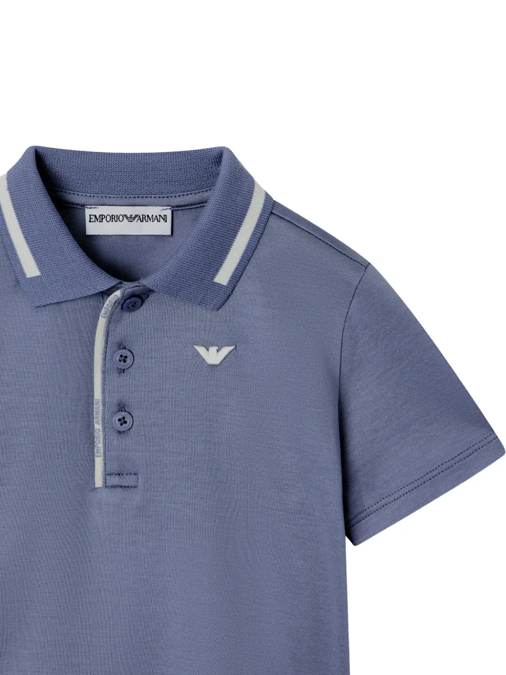Emporio Armani Kids Poloshirt met logopatch Blauw