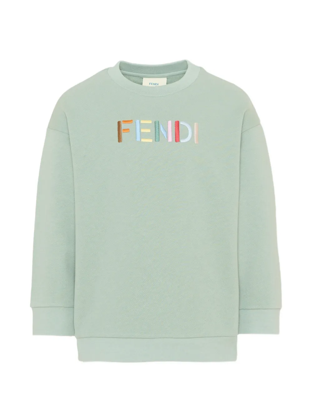 Fendi Kids logo-embroidered sweater - Verde