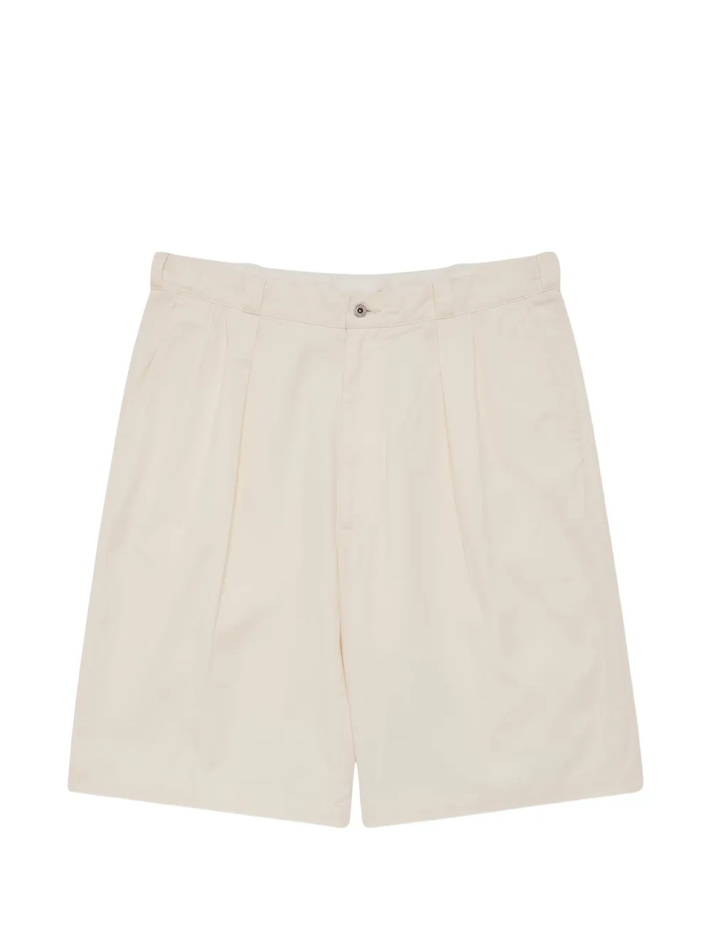 A.PRESSE pleated cotton shorts - Bianco