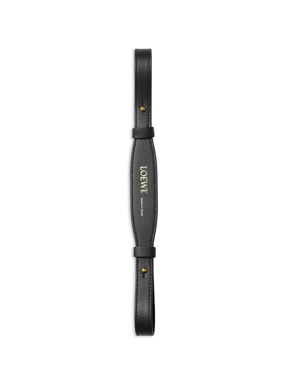 LOEWE logo-embossed leather strap - Nero