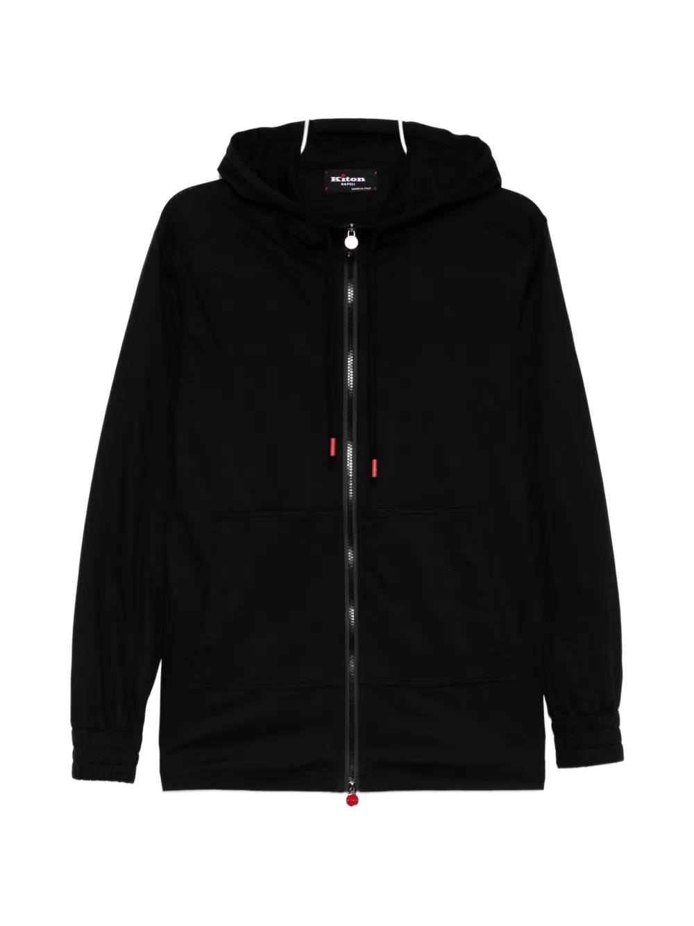 Kiton zip-up hooded track set - Nero