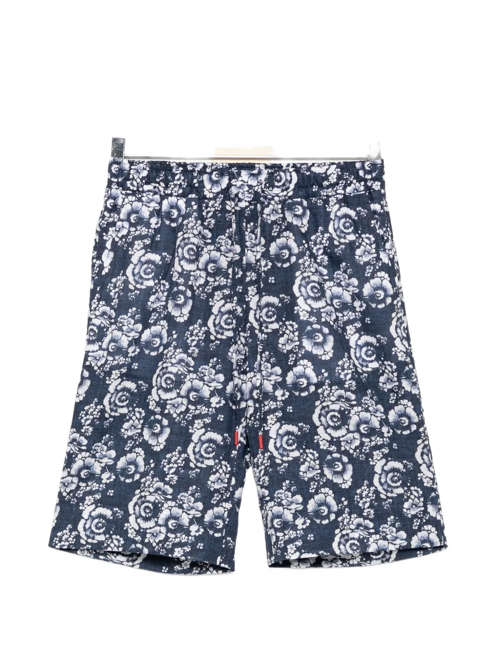 Kiton floral-print drawstring shorts - Blu