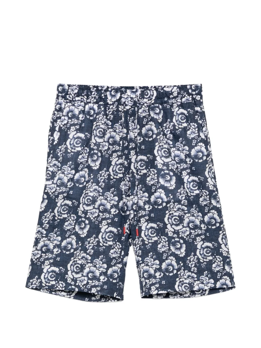 Kiton floral-print drawstring shorts - Blu