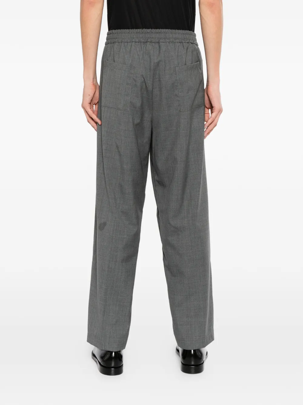 Kiton Broek met elastische tailleband aan de achterzijde Grijs