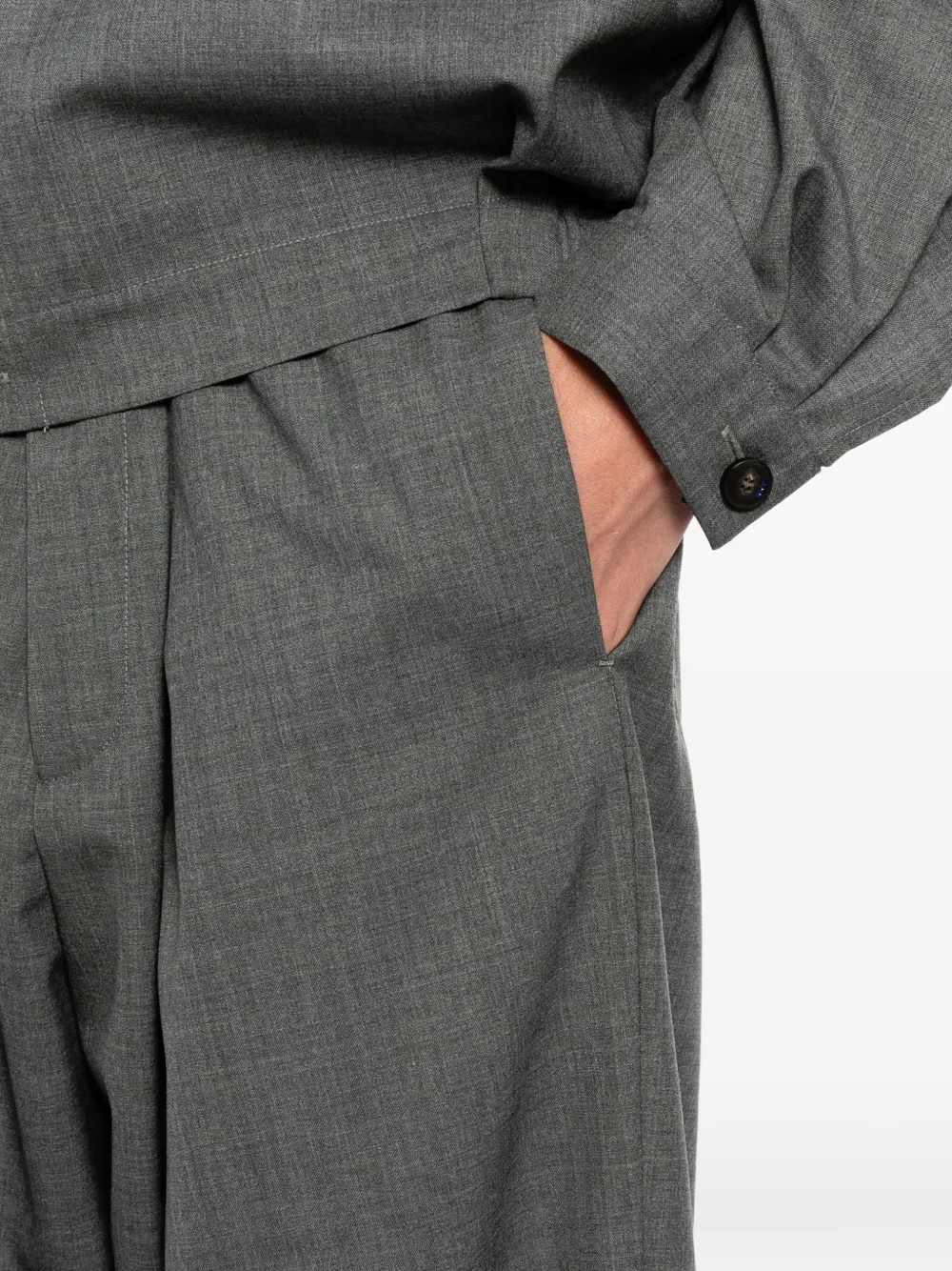Kiton Broek met elastische tailleband aan de achterzijde Grijs