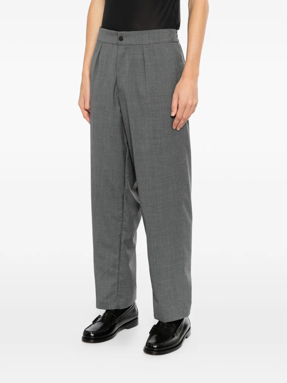 Kiton Broek met elastische tailleband aan de achterzijde Grijs