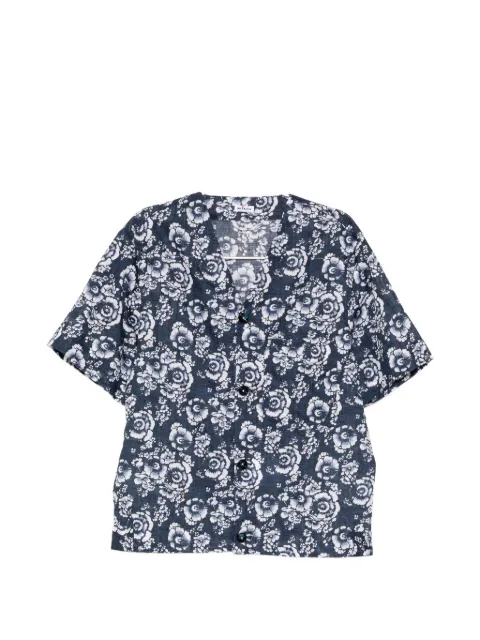 Kiton floral-print shirt