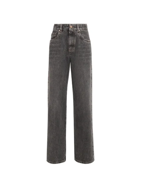 Brunello Cucinelli authentic denim contemporary loose trousers with monili