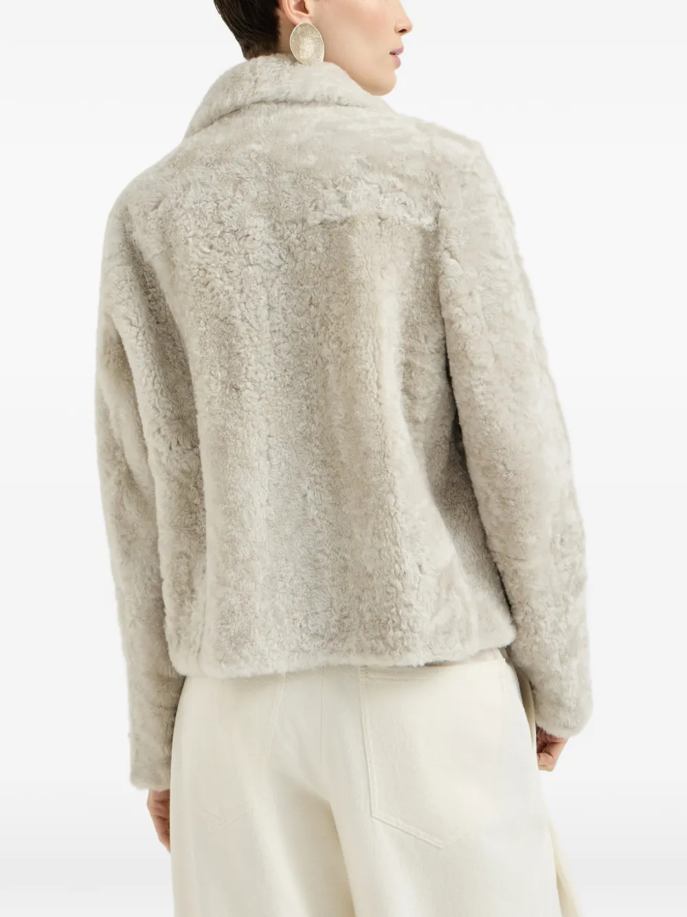 Brunello Cucinelli Lammy jas Beige