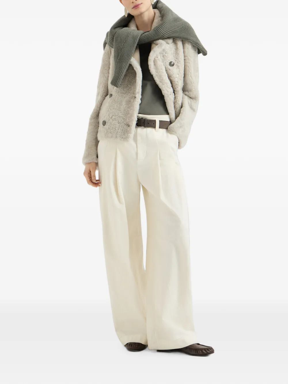 Brunello Cucinelli Lammy jas Beige