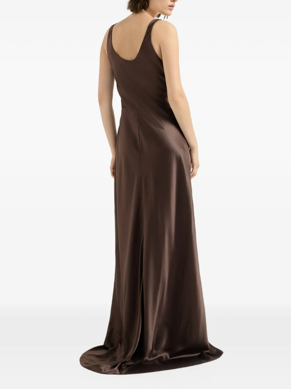 Brunello Cucinelli satin long dress Bruin