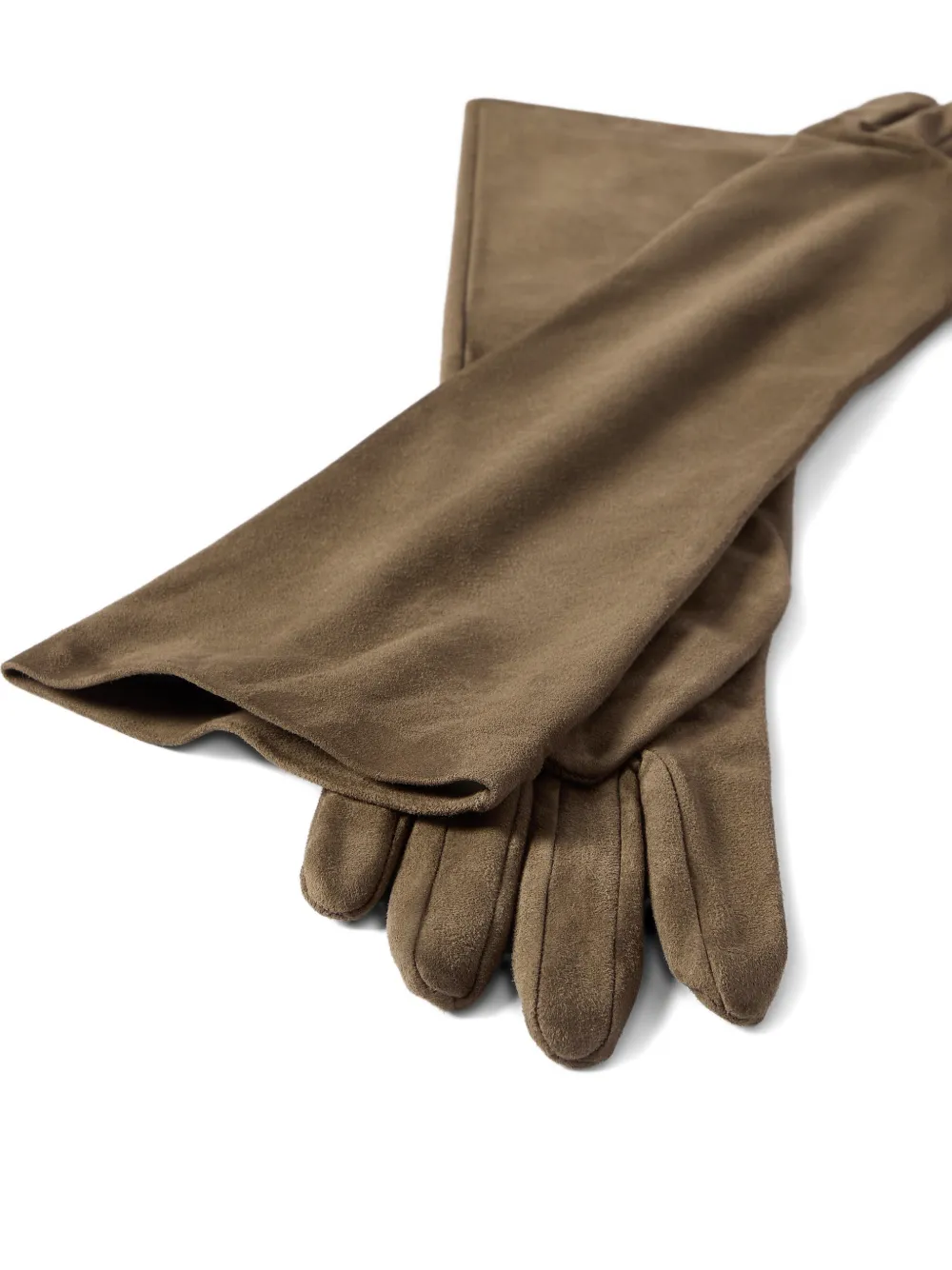 Brunello Cucinelli Suède lange handschoenen Groen