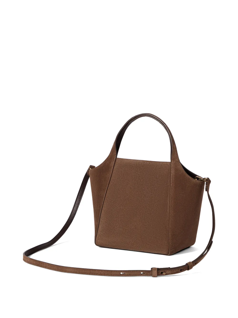 Brunello Cucinelli Sartorial kleine suède bucket-tas Bruin