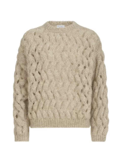 Brunello Cucinelli suéter de mohair y lana con detalles llamativos