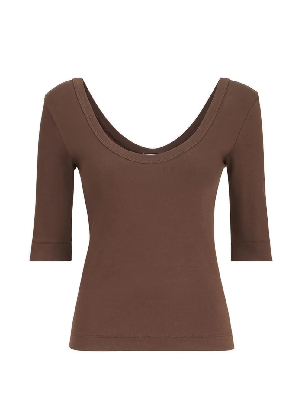 Brunello Cucinelli stretch cotton ribbed jersey T-shirt with Monili