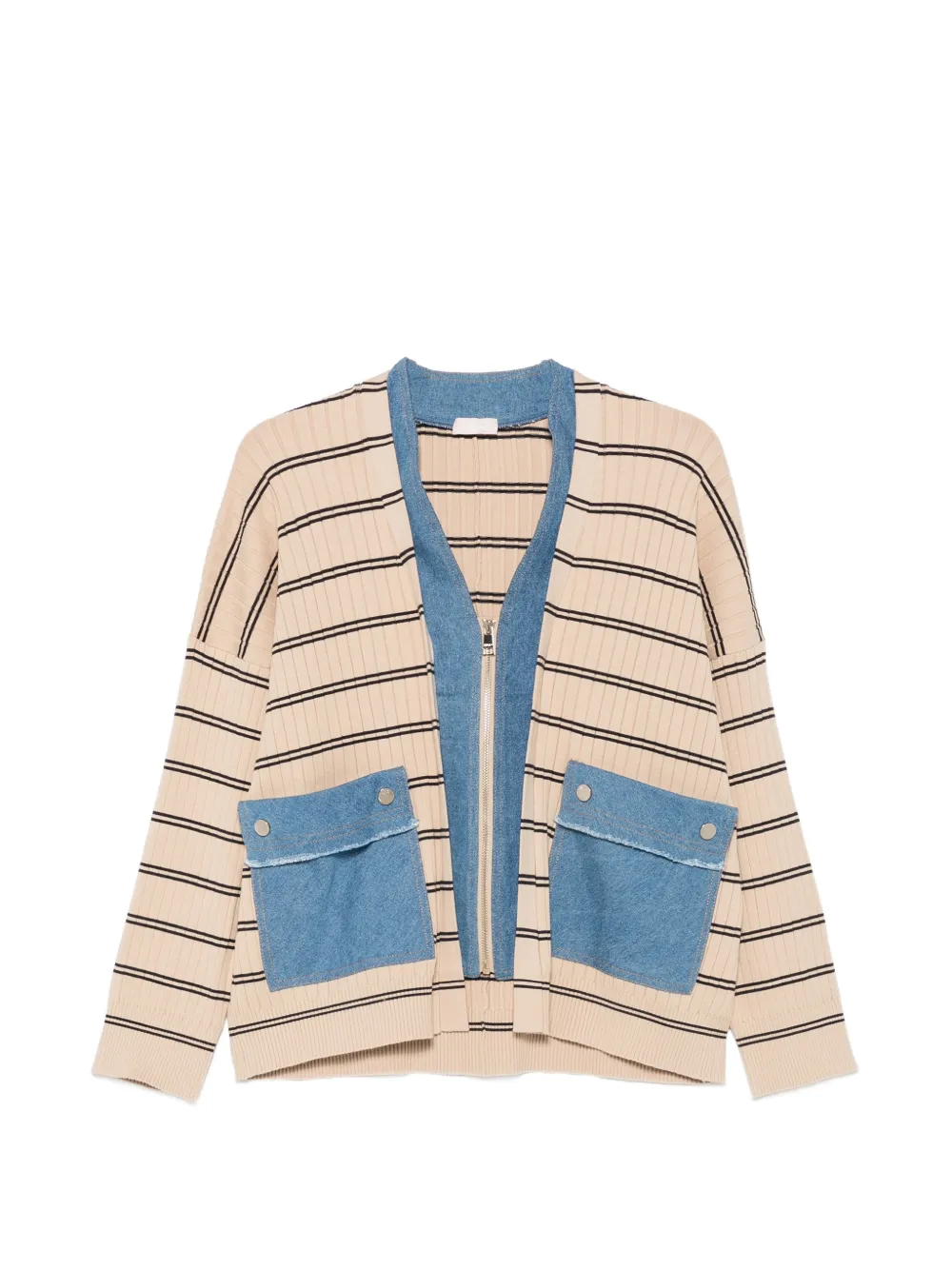 LIU JO striped cardigan - Toni neutri