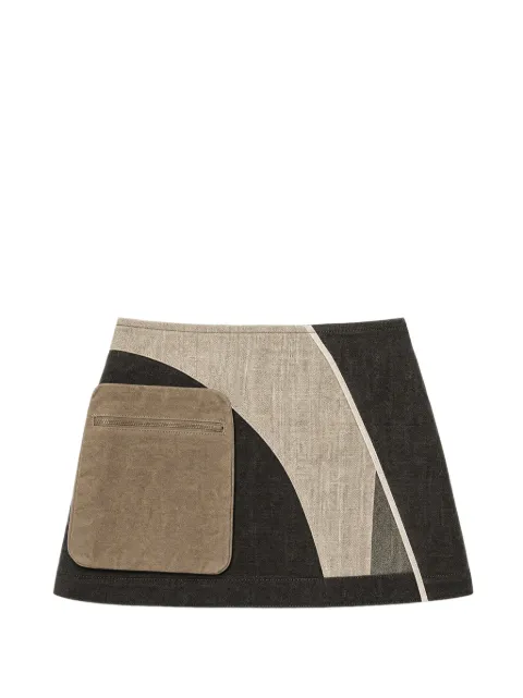 Ziggy Chen colour-block linen apron