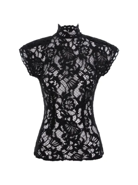 MANURÍ Amalie floral-lace top