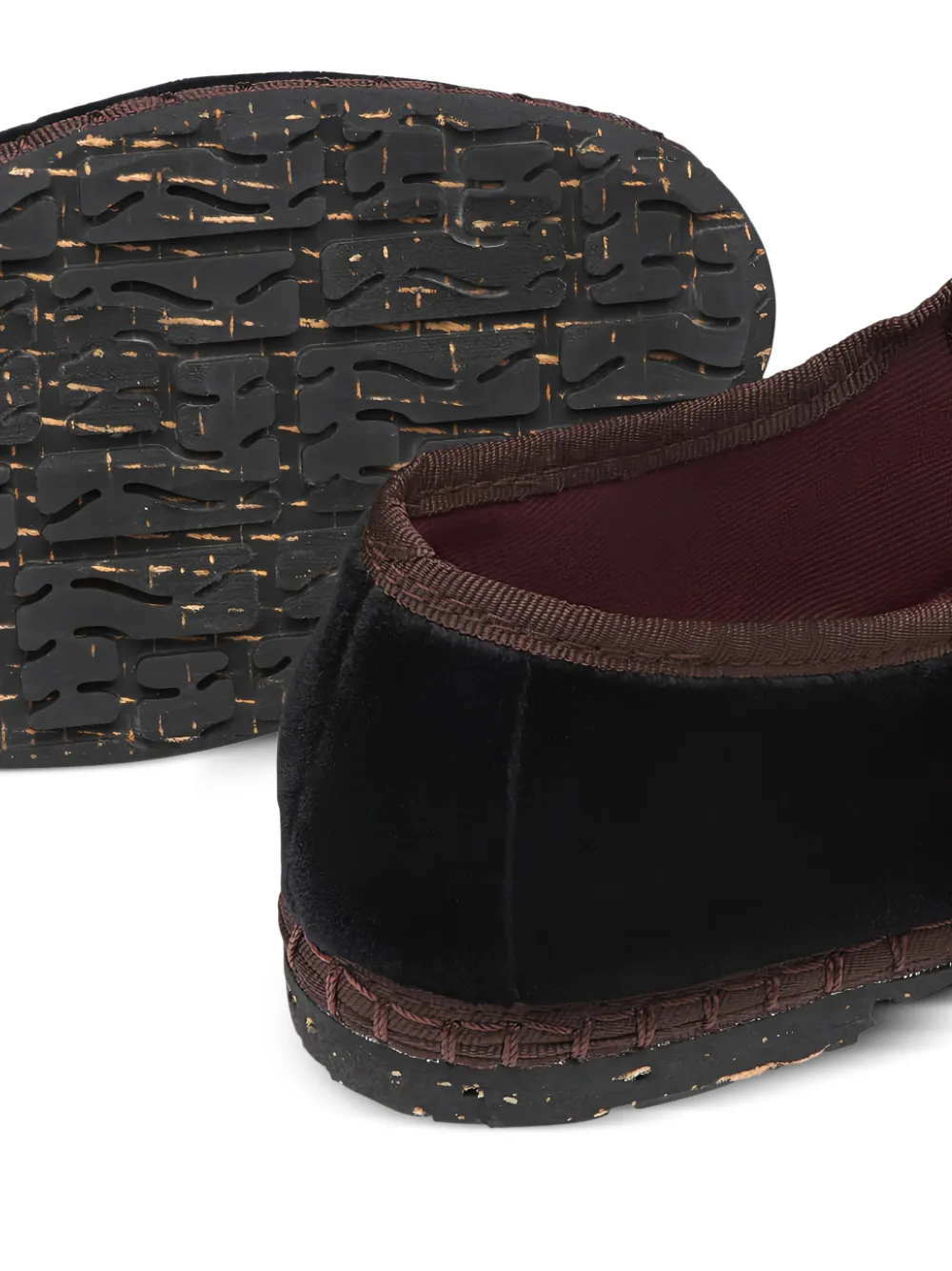 FLABELUS Sethe velvet buckle-fastening ballet flats Zwart