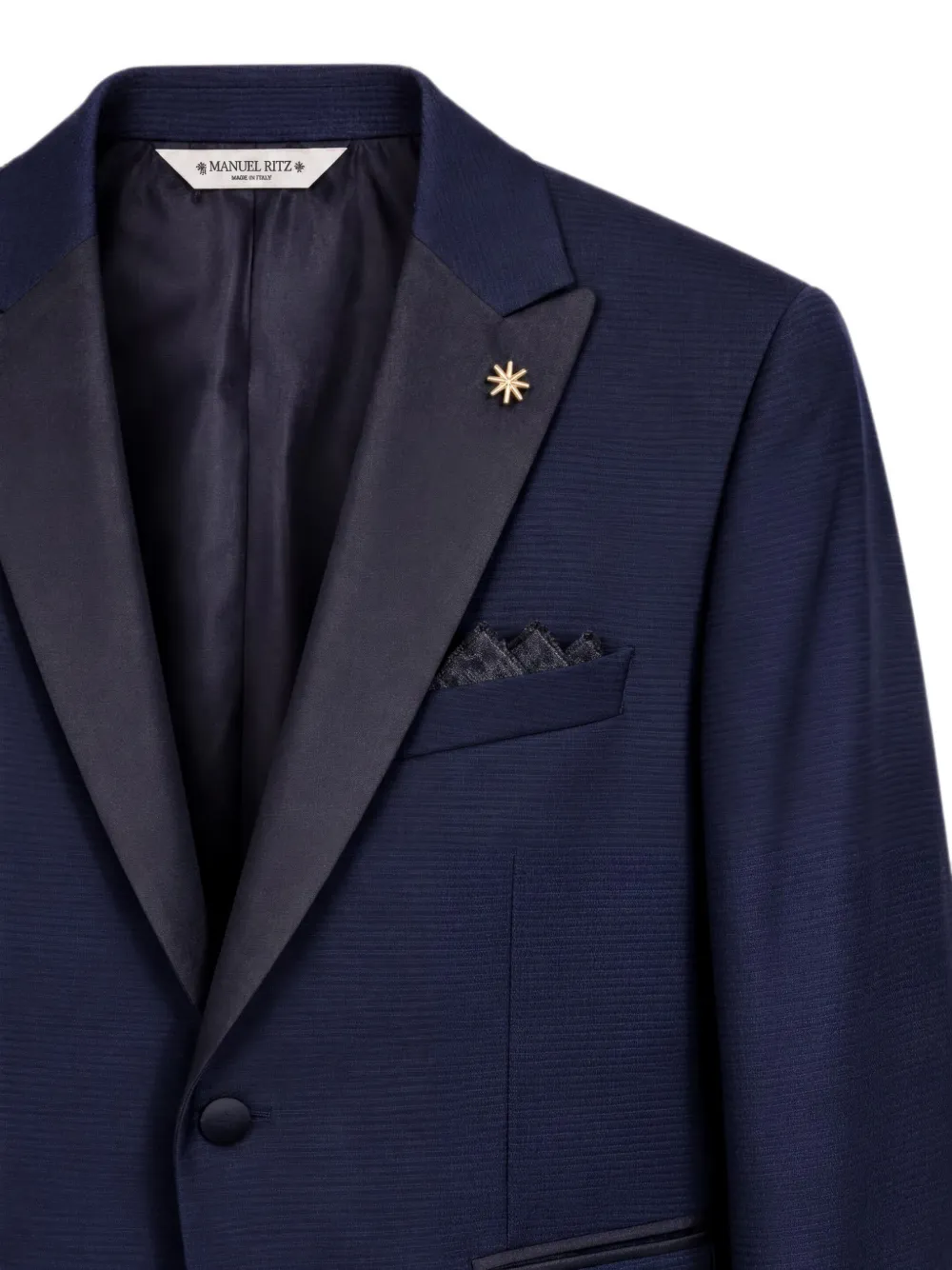 Manuel Ritz Single-breasted Suit In Blue