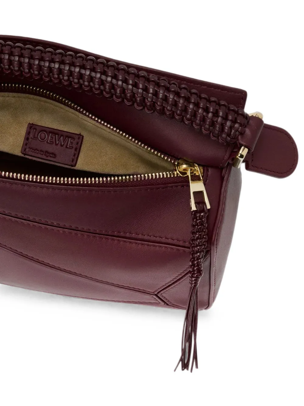 LOEWE Puzzle Edge leather tote bag Rood