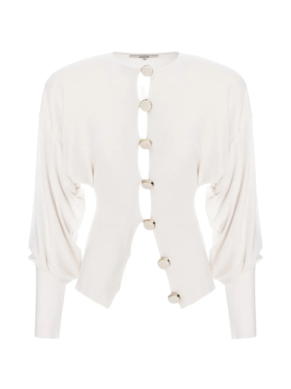 MANURÍ Aura button-fastening top - Toni neutri