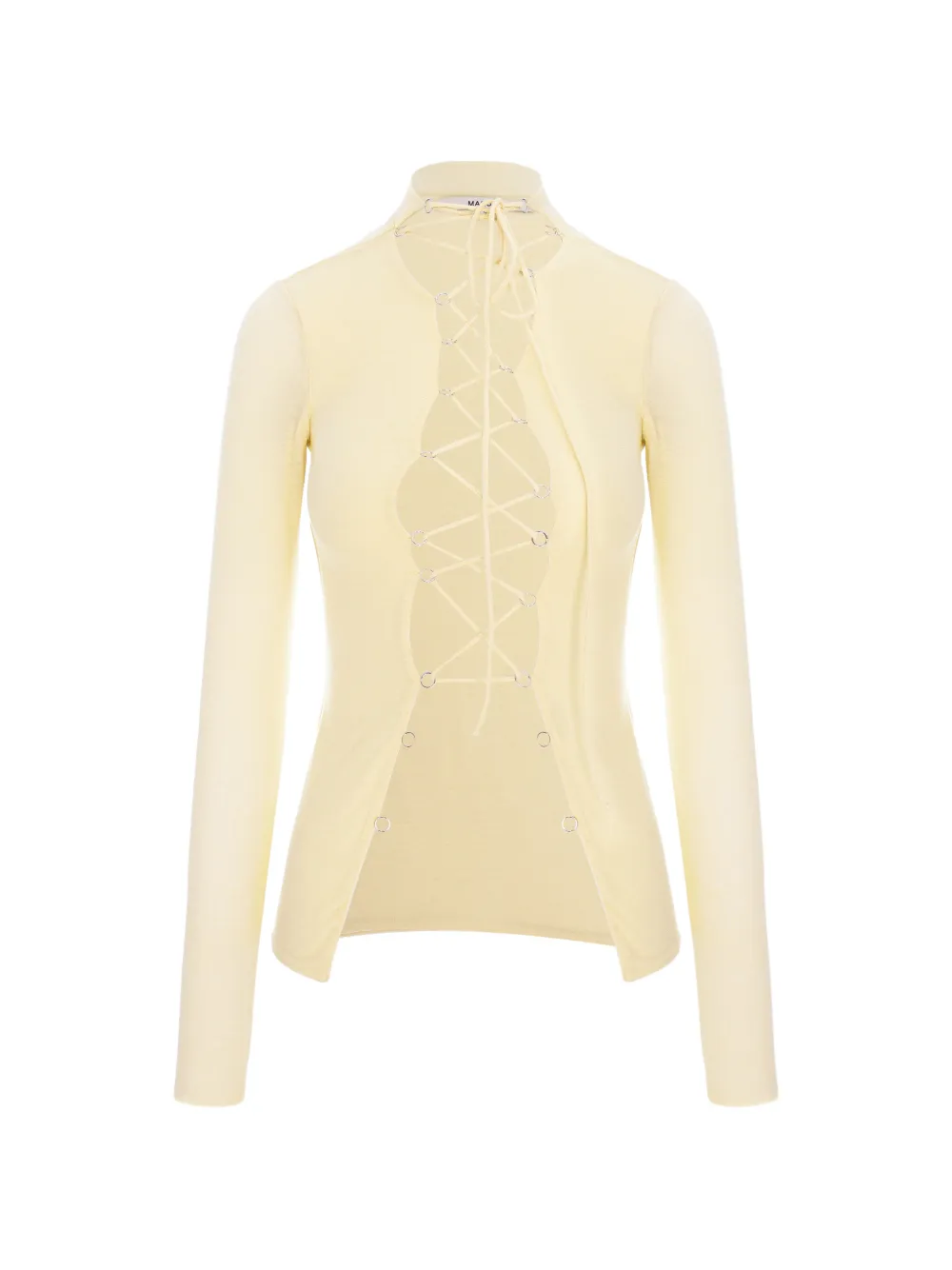 MANURÍ Jamie lace-up top - Giallo