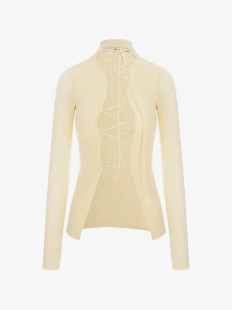 MANURÍ Jamie lace-up top