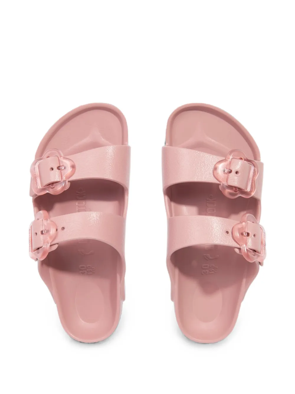 Birkenstock Kids Arizona Flowers EVA double-strap slides Roze