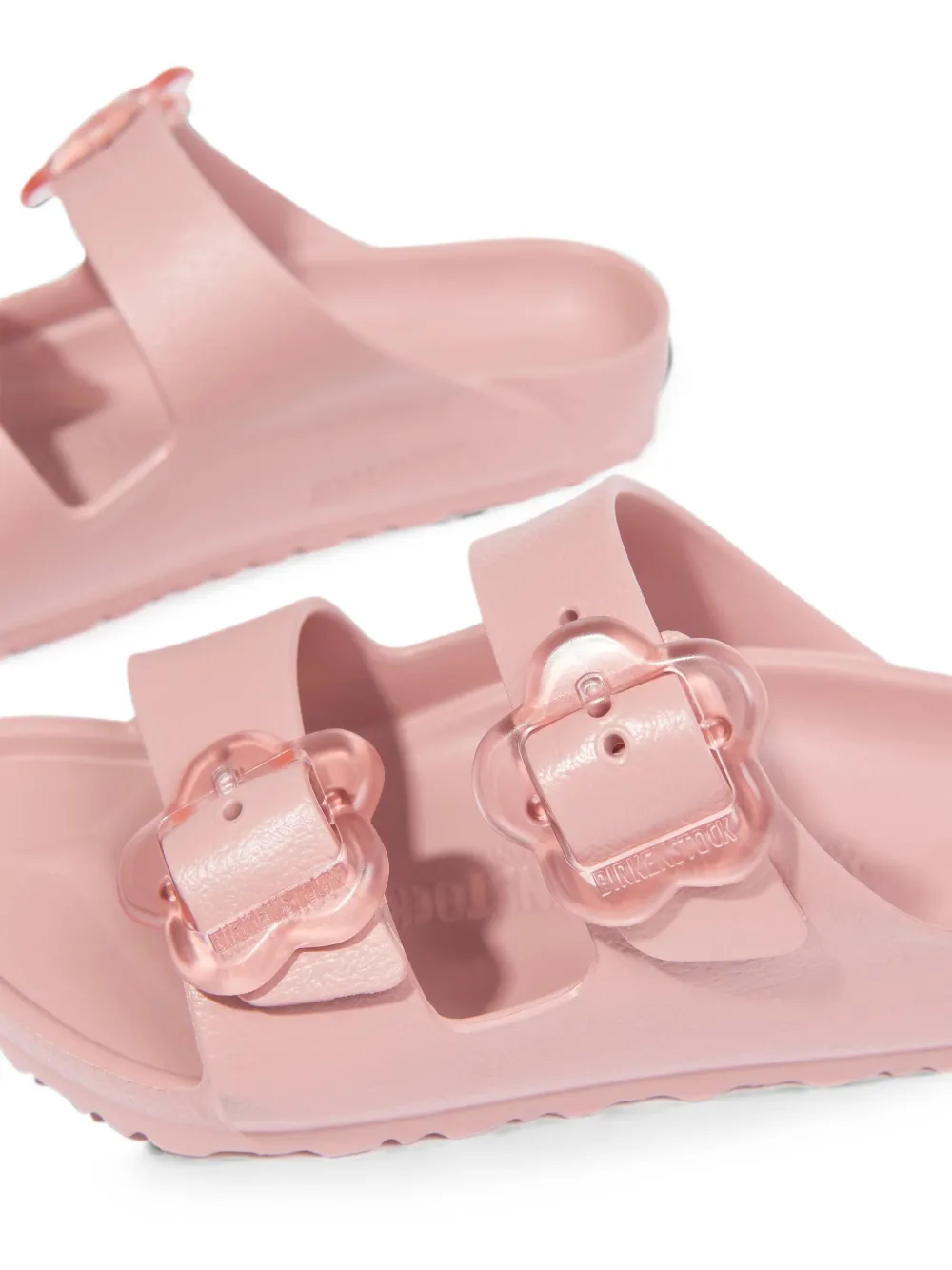 Birkenstock Kids Arizona Flowers EVA double-strap slides Roze