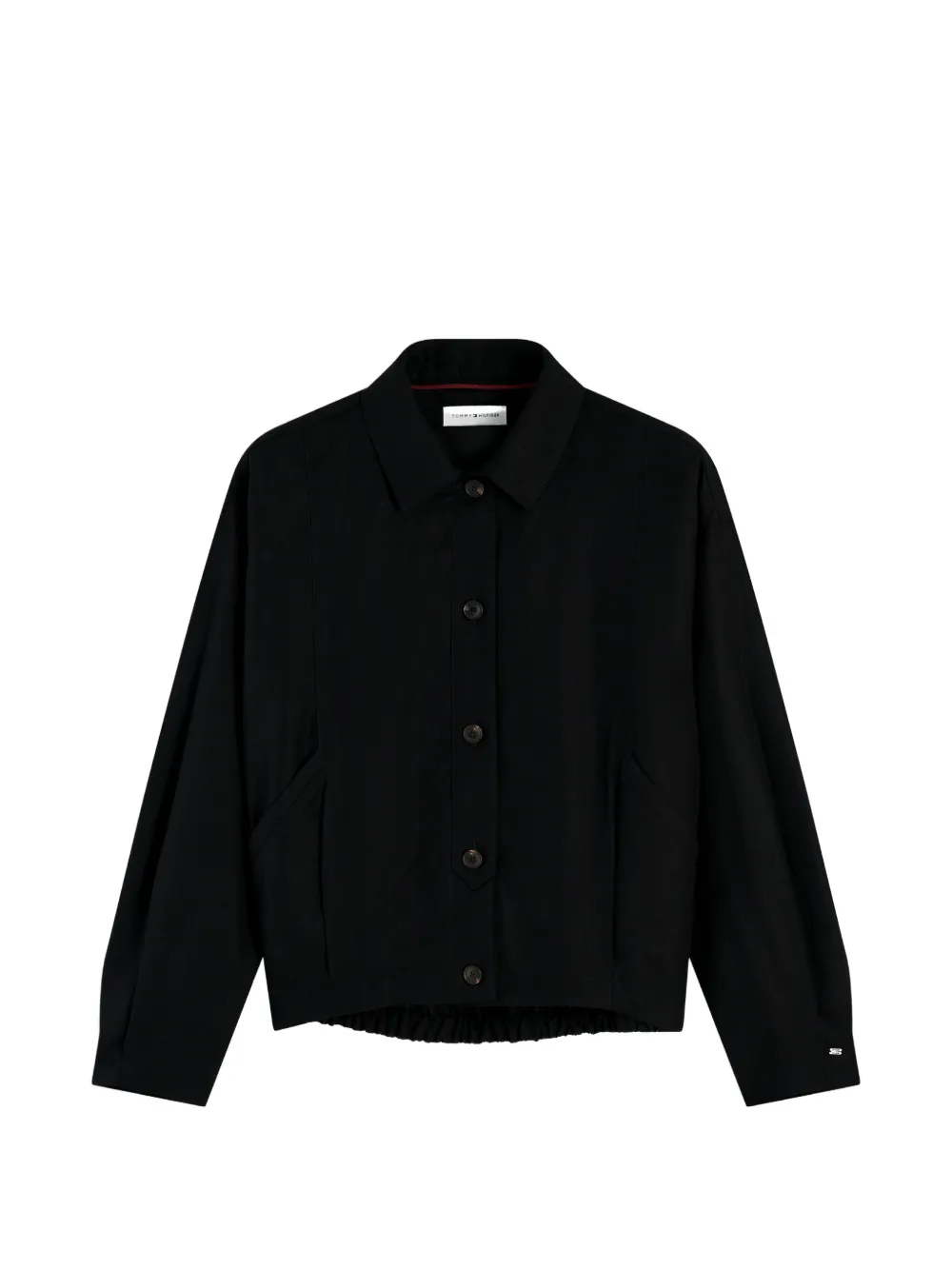 Tommy Hilfiger elasticated-hem button-up jacket - Black