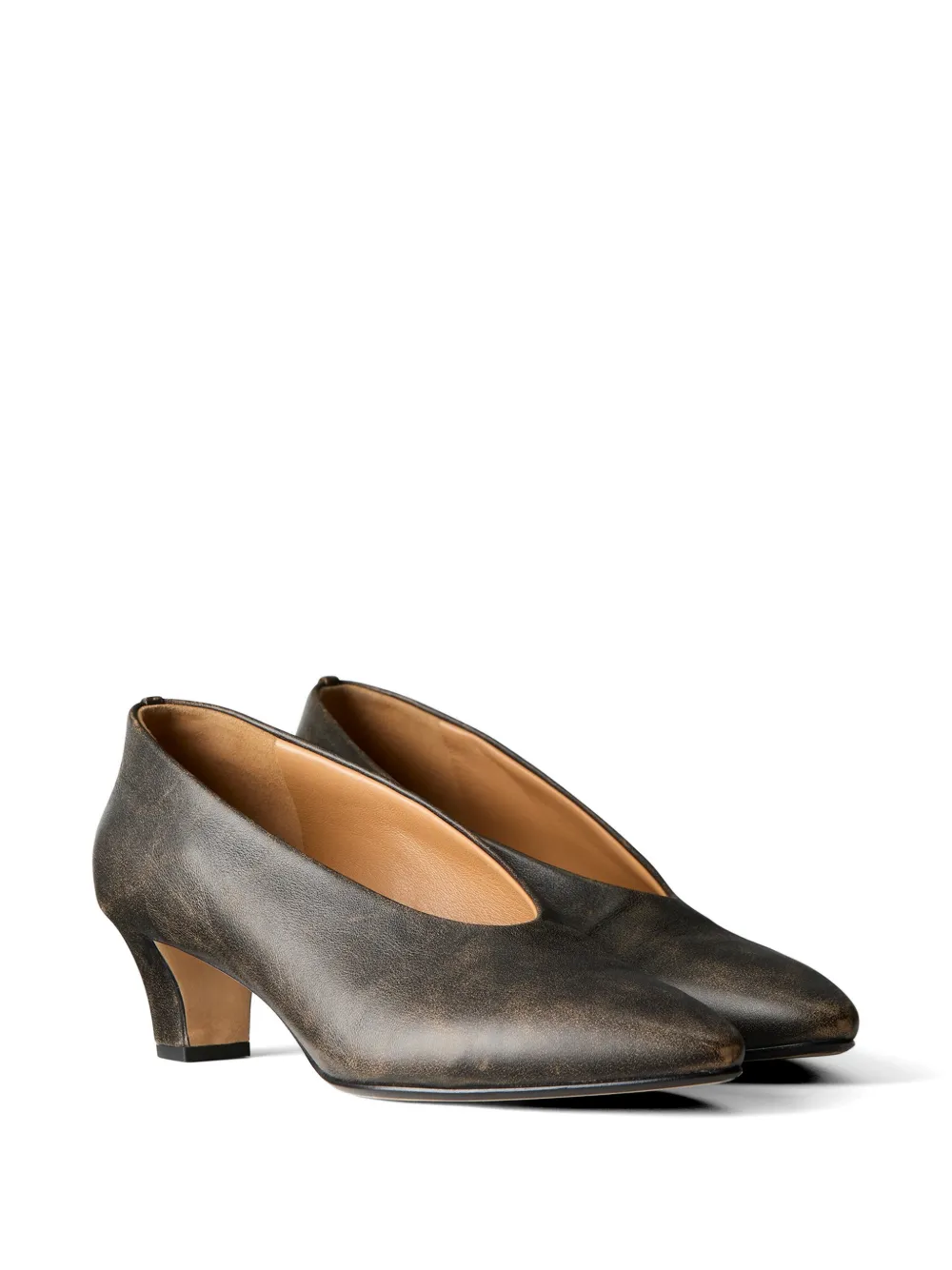Calvin Klein distressed-effect pointed-toe pumps Zwart