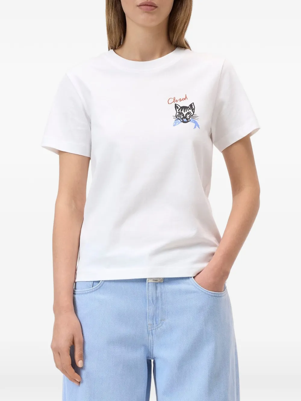  Closed Camiseta Con Estampado Gráfico - Blanco 