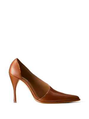 Prada 85mm Satin Pumps | Brown | FARFETCH