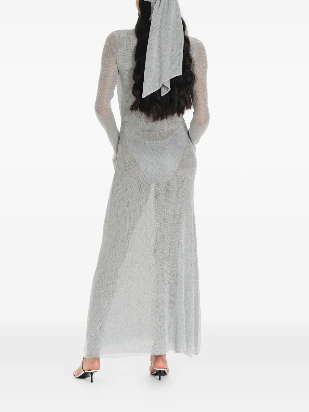 MANURÍ Suki Moon maxi-jurk Grijs
