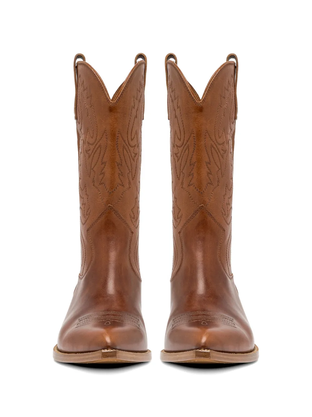 Buttero embroidered leather boots Bruin