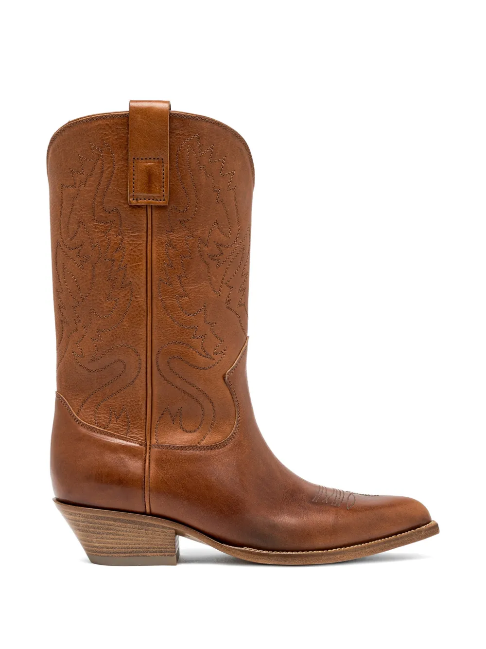Buttero embroidered leather boots Bruin