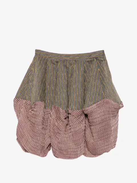 Kiko Kostadinov stripe-pattern bubble-hem mini skirt