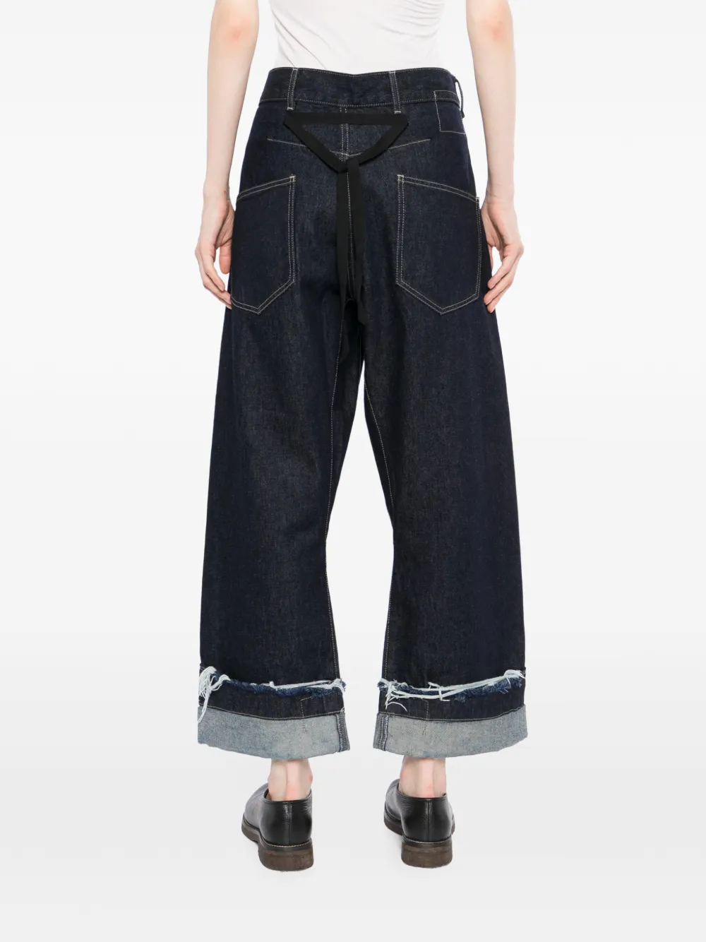 marina yee Gerafelde jeans Blauw