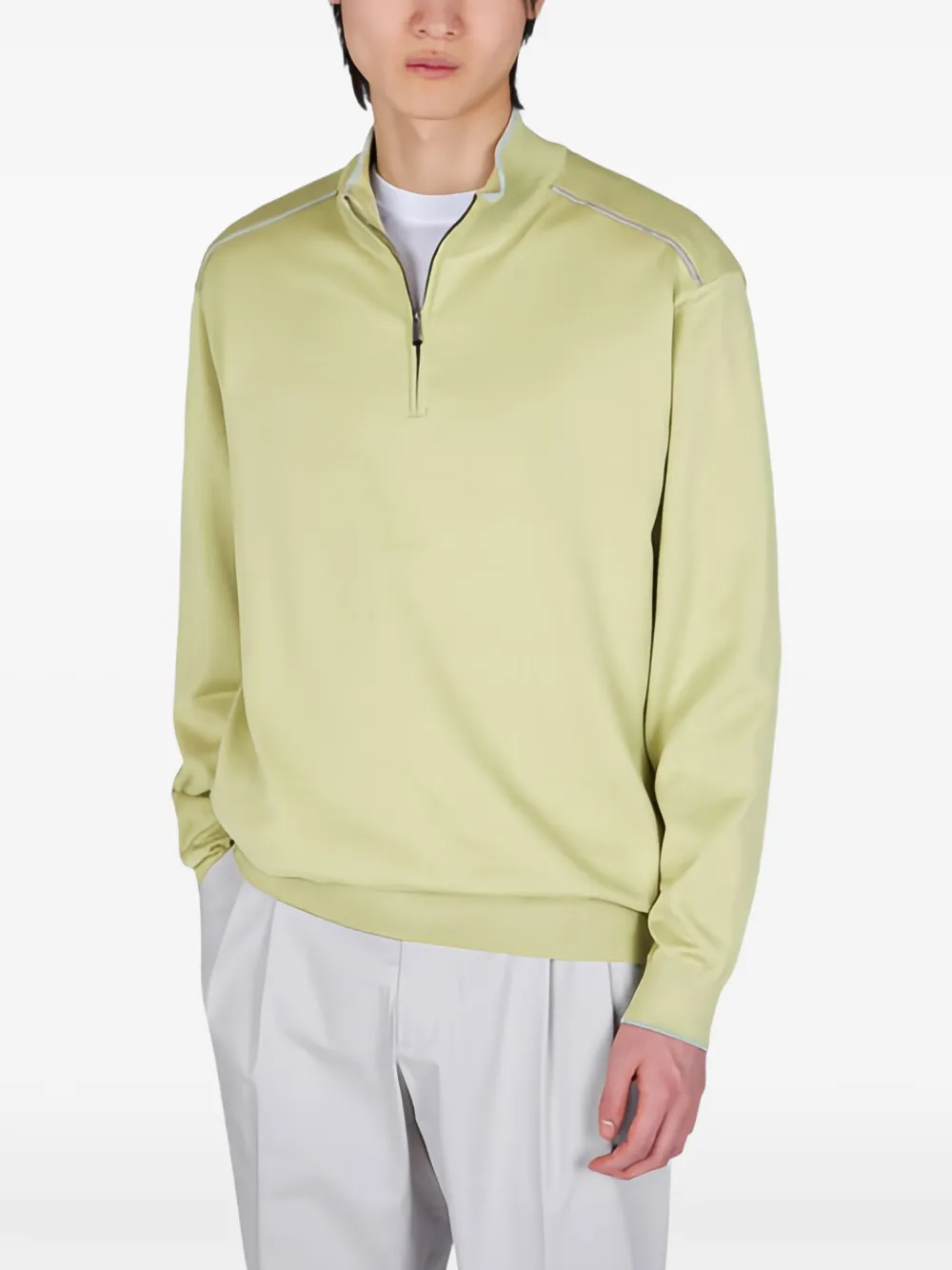 Paul & Shark Trui met halve rits Groen