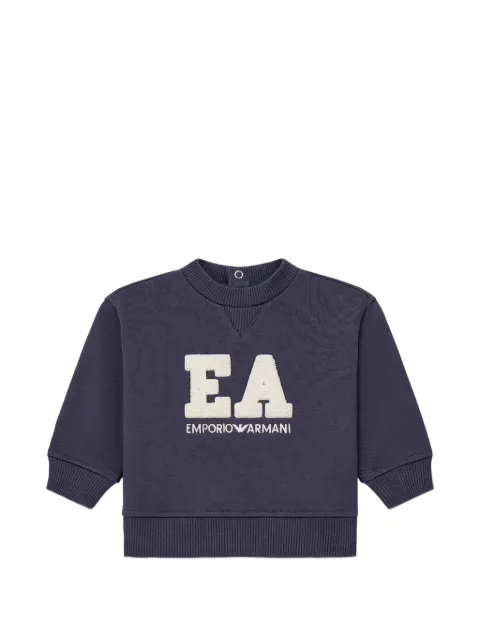 Emporio Armani Kids logo-patch button-fastening sweatshirt