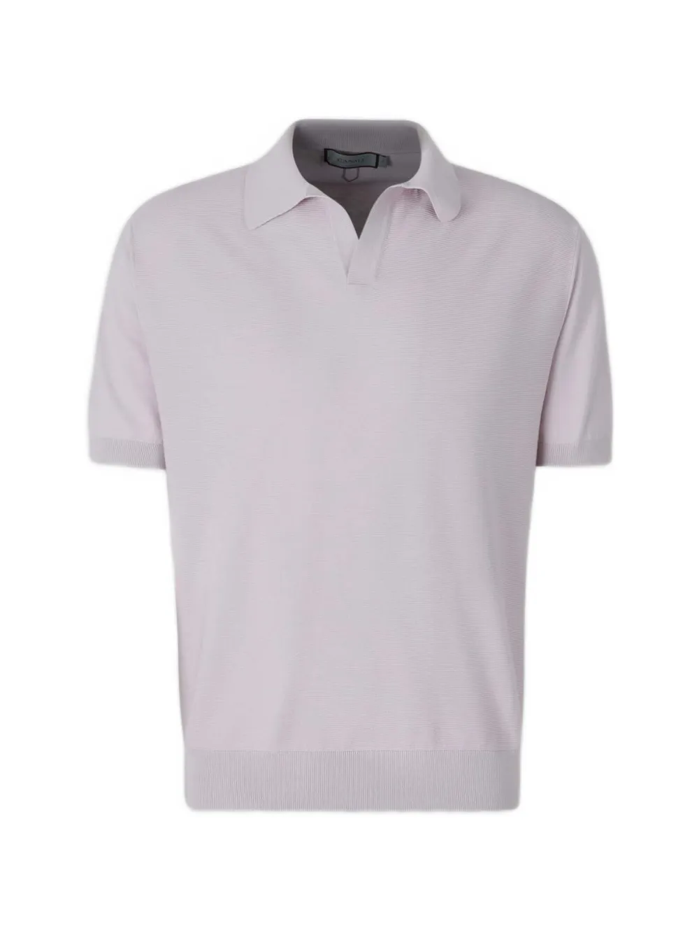 Canali fine-knit short-sleeve polo shirt - Viola